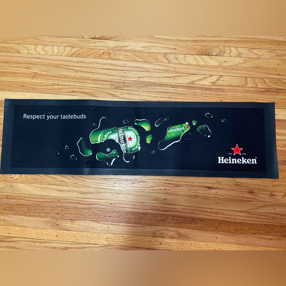 Heineken Bar Mat 35.5”x10” - Excellent Condition